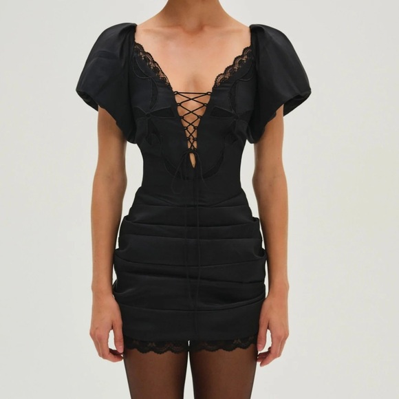 For Love And Lemons Dresses & Skirts - $298 NWT Black For Love And Lemons “Singrid” Bodycon Mini Dress Sz Medium